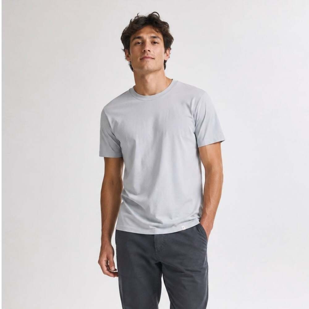 NWT Madewell Men's Garment-Dyed Allday Crewneck Tee Solstice Light Gray XS